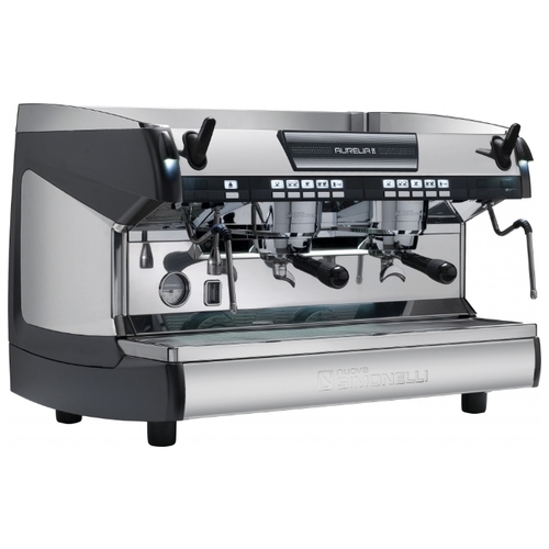Профессиональная кофемашина Nuova Simonelli Aurelia II 2Gr V 220В высокие группы цвет чёрный/подсветка