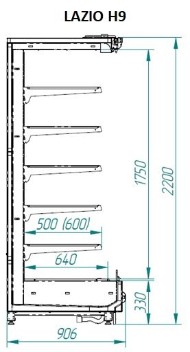 Холодильная горка Italfrigo Lazio H9 2500 Д