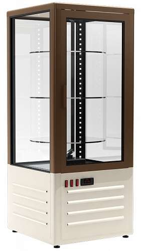 Кондитерская витрина Carboma D4 VM 120-1 (R120C коричнево-золотой, 1/2, INOX)