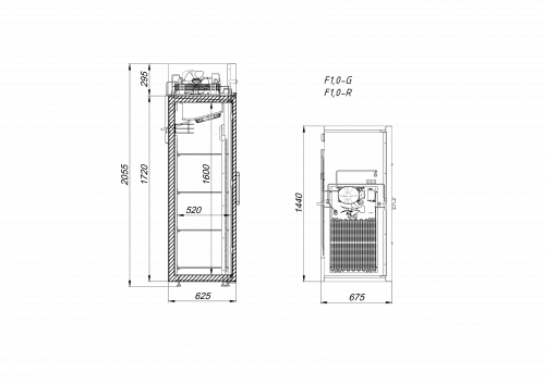 Морозильный шкаф Аркто F1.0-S