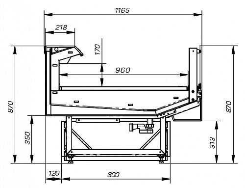 Холодильная витрина Italfrigo Veneto Quadro Self 2500 Д (вынос. холод)
