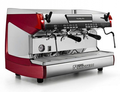 Профессиональная кофемашина Nuova Simonelli Aurelia II 2Gr V 220В высокие группы/подсветка/цвет красный