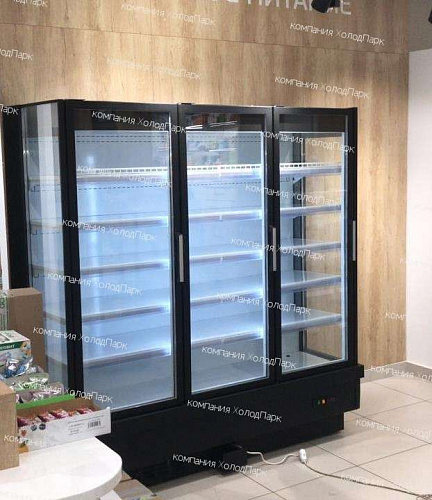 Холодильная горка Enteco Вилия Cube 125 П ВВ RD (с распашными дверьми)